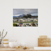 Uitzicht over Salzburg Oostenrijk Poster (Keuken)