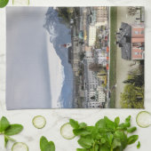 Uitzicht over Salzburg Oostenrijk Theedoek (Gevouwen)