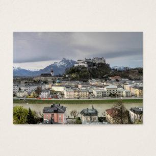 Uitzicht over Salzburg Oostenrijk Visitekaartje