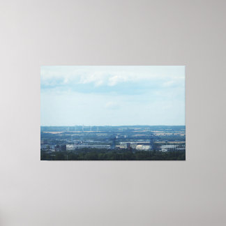 Uitzicht over Teesside Canvas Afdruk