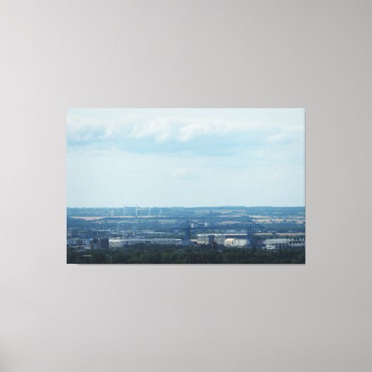 Uitzicht over Teesside Canvas Afdruk (Voorkant)