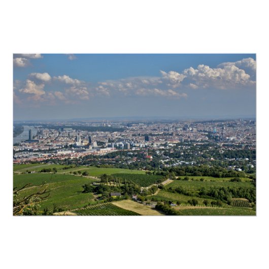 Uitzicht over Wenen van Kahlenberg Perfect Poster (Voorkant)
