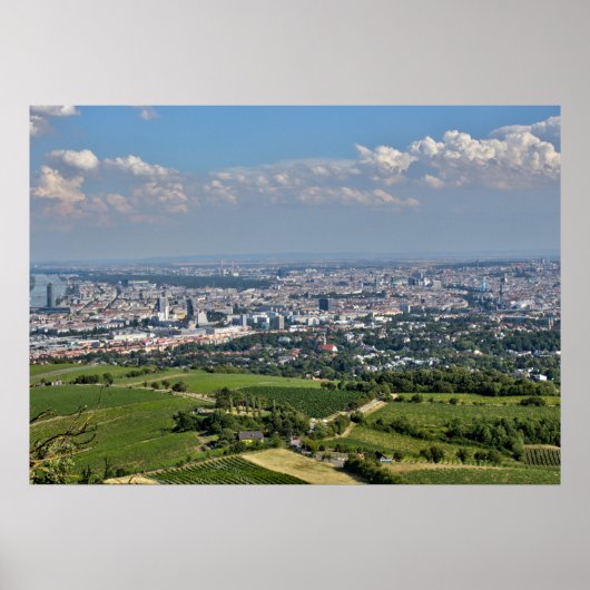 Uitzicht over Wenen van Kahlenberg Poster (Voorkant)