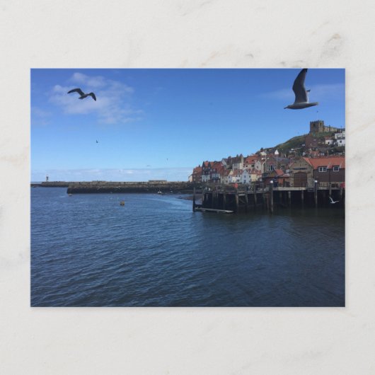 Uitzicht over Whitby Harbour, Whitby, North Yorks. Briefkaart (Voorkant)