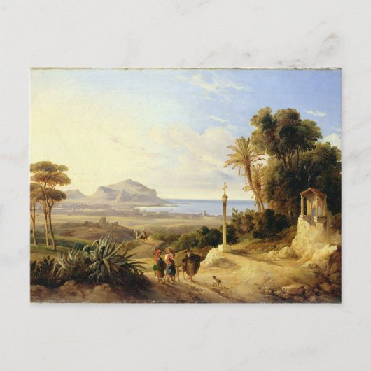 Uitzicht Palermo, 1840 Briefkaart (Voorkant)
