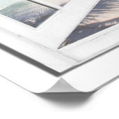 Uitzicht palmen en stralen poster (Hoek)