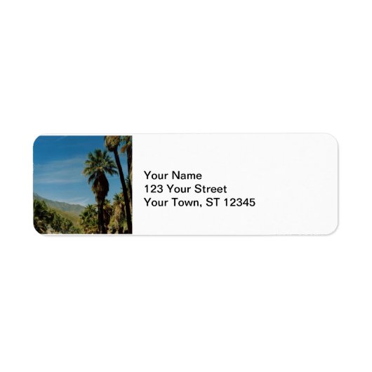 Uitzicht palmveren etiket (Voorkant)