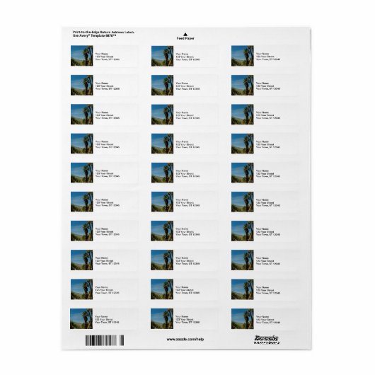 Uitzicht palmveren etiket (Full Sheet)