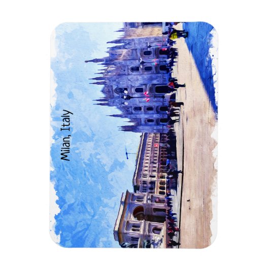 Uitzicht Panorama kathedraal van Milaan Magneet (Verticaal)