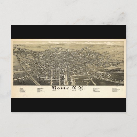 Uitzicht Panorama van Rome New York (1886) Briefkaart (Voorkant)