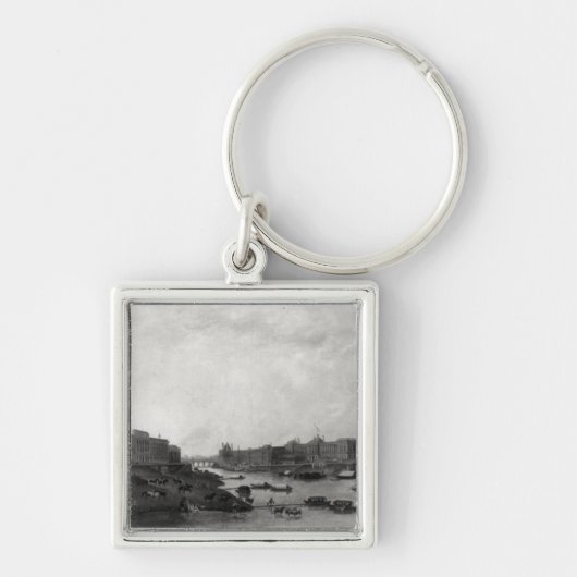 Uitzicht Parijs van Pont-Neuf, c.1800 Sleutelhanger (Voorkant)