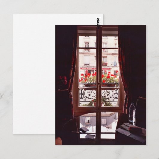 Uitzicht Parijs venster Briefkaart (Voorkant / Achterkant)
