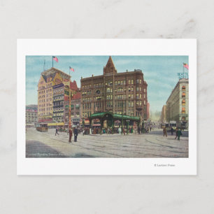 Uitzicht Pergola op het Pioneer-plein Briefkaart