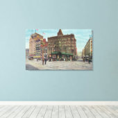 Uitzicht Pergola op het Pioneer-plein Canvas Afdruk (Insitu (Houten vloer))