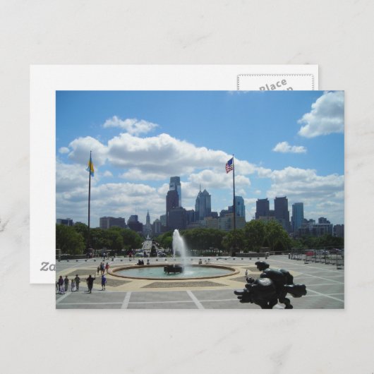 Uitzicht Philadelphia Briefkaart (Voorkant / Achterkant)