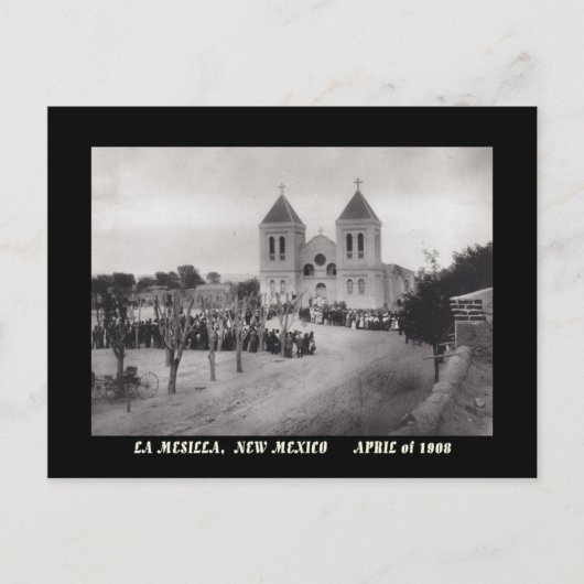 uitzicht PLAZA 1908, LA MESILLA, NIEUW BRIEFKAART  (Voorkant)