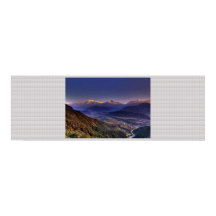 Uitzicht POKHARA Nepal: CRYSTAL-grens