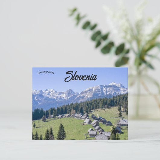 Uitzicht Pokljuka Slovenië Briefkaart (Staand voorkant)