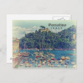  uitzicht Portofino, Italië Briefkaart (Voorkant / Achterkant)