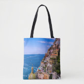 Uitzicht Positano, canvas tas van Italië (Voorkant)