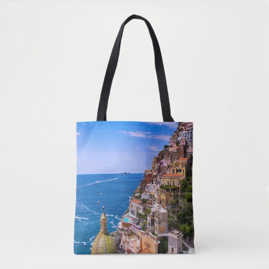 Uitzicht Positano, canvas tas van Italië (Voorkant)