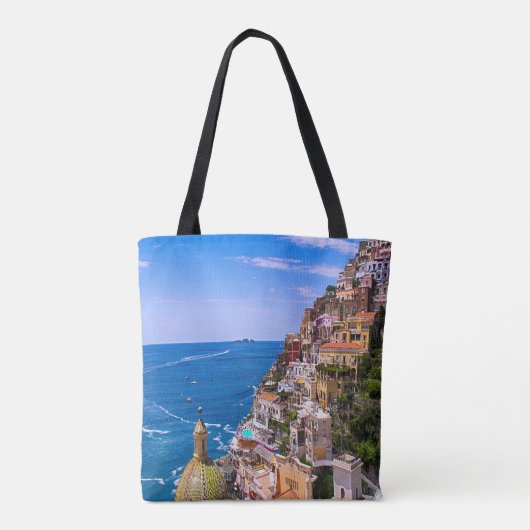 Uitzicht Positano, canvas tas van Italië (Achterkant)