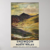 Uitzicht Poster Snowdon Mountain (Voorkant)
