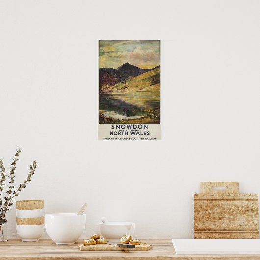 Uitzicht Poster Snowdon Mountain (Keuken)