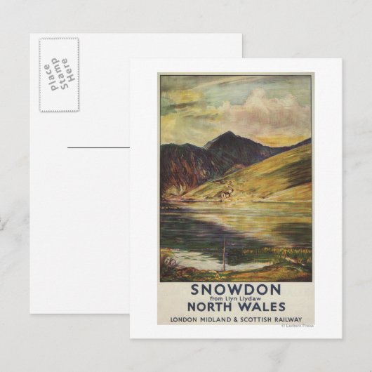 Uitzicht Poster Snowdon Mountain Briefkaart (Voorkant / Achterkant)