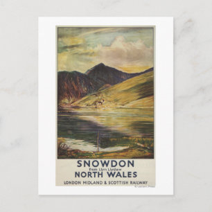 Uitzicht Poster Snowdon Mountain Briefkaart