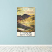 Uitzicht Poster Snowdon Mountain Canvas Afdruk (Insitu (Houten vloer))