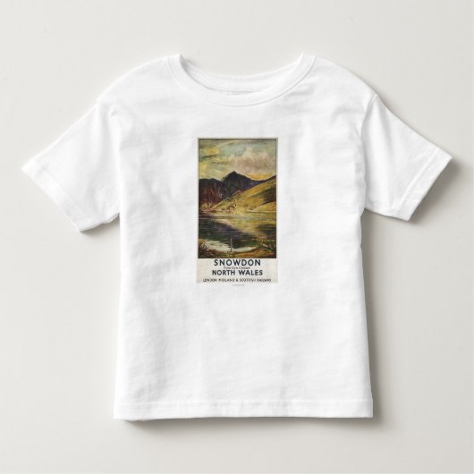 Uitzicht Poster Snowdon Mountain Kinder Shirts (Voorkant)