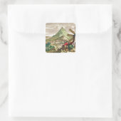 Uitzicht Potosi in Bolivia Vierkante Sticker (Tas)