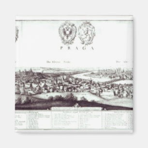 Uitzicht Praag, 1649 Magneet