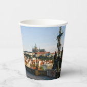 Uitzicht Prague Castle van Charles bridge, Tsjechi Papieren Bekers (Voorkant)