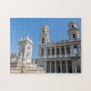 Uitzicht puzzel van de kerk van Paris Saint Sulpic