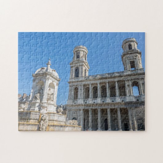Uitzicht puzzel van de kerk van Paris Saint Sulpic (Horizontaal)