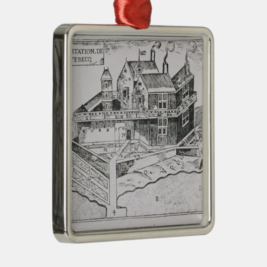 Uitzicht Quebec Metalen Ornament (Rechts)