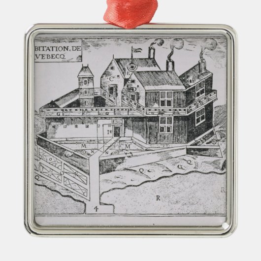 Uitzicht Quebec Metalen Ornament (Voorkant)