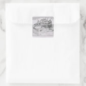 Uitzicht Quebec Vierkante Sticker (Tas)