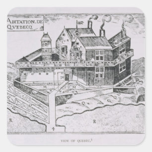 Uitzicht Quebec Vierkante Sticker
