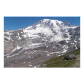 Uitzicht Rainier Glacier Foto Afdruk (Voorkant)