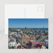 Uitzicht Riga van bovenaf Briefkaart (Voorkant / Achterkant)