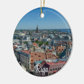 Uitzicht Riga van bovenaf Keramisch Ornament (Links)