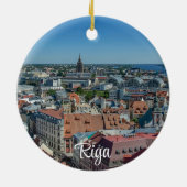Uitzicht Riga van bovenaf Keramisch Ornament (Achterkant)