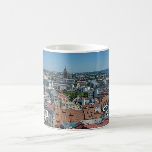 Uitzicht Riga van bovenaf Koffiemok (Center)