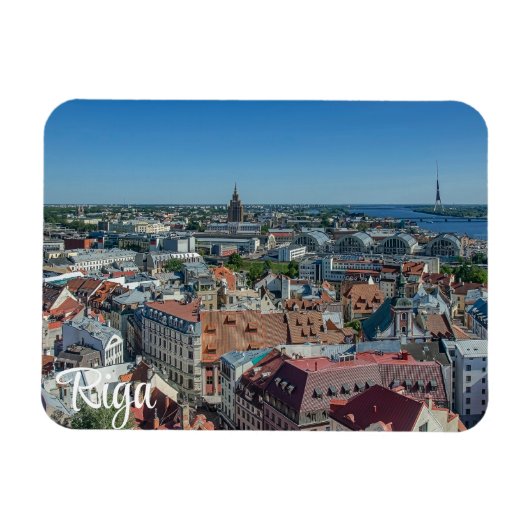 Uitzicht Riga van bovenaf Magneet (Horizontaal)