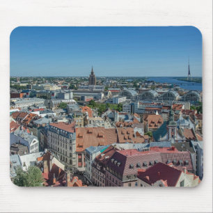 Uitzicht Riga van bovenaf Muismat
