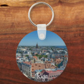Uitzicht Riga van bovenaf Sleutelhanger (Voorkant)