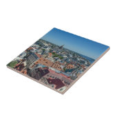 Uitzicht Riga van bovenaf Tegeltje (Zijkant)